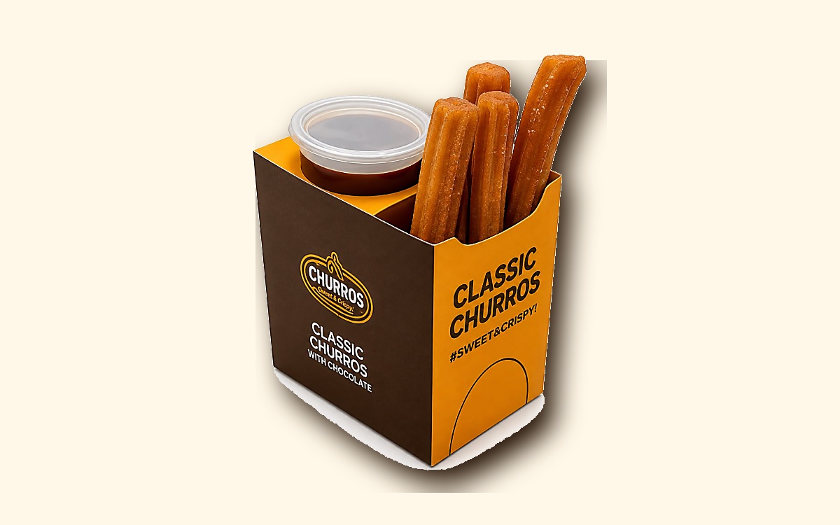 Classic churros with chocolate dip